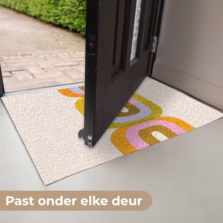 Deurmat - Stapel - Vormen - Geblokt - Oranje — 7