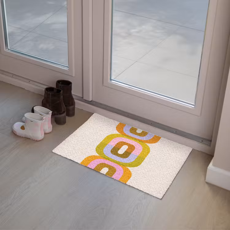 Deurmat - Stapel - Vormen - Geblokt - Oranje — 8