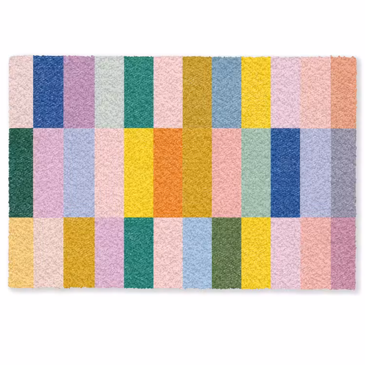 Deurmat - Stroken - Blauw - Patroon - Abstract — 1