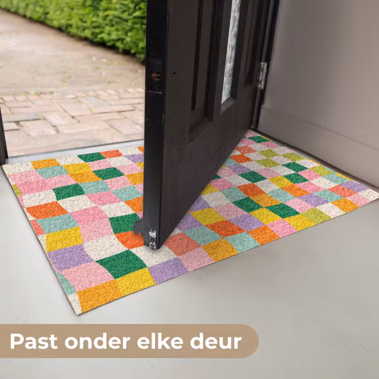 Deurmat - Vierkanten - Kleurrijk - Golvend — 7