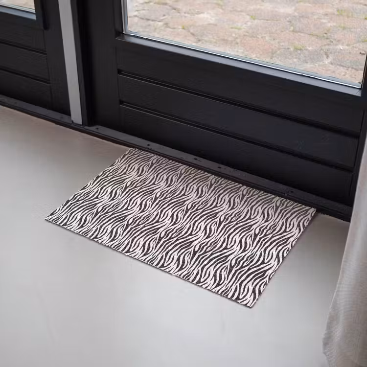 Deurmat - Zwart - Wit - Zebra - Patroon — 2