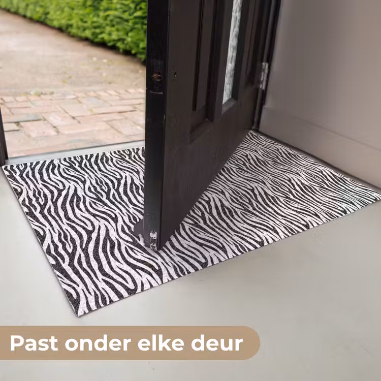 Deurmat - Zwart - Wit - Zebra - Patroon — 7