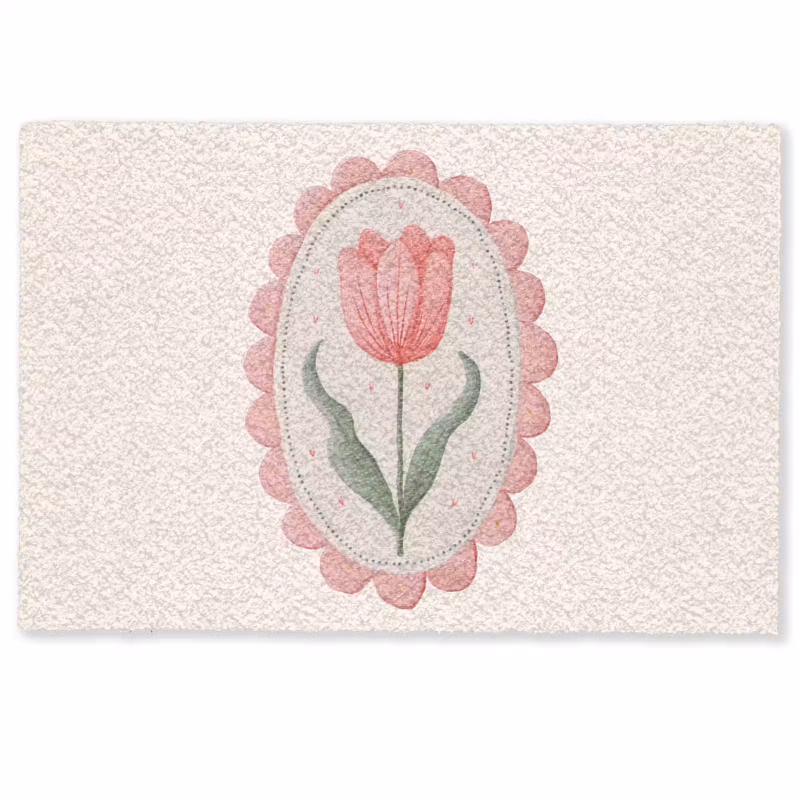 Deurmat - Tulp - Lijst - Ovaal - Illustratie — 1