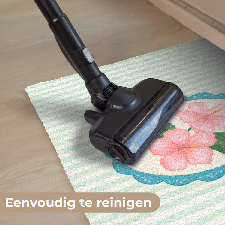 Deurmat - Bloemen - Ovaal - Strepen - Groen — 9