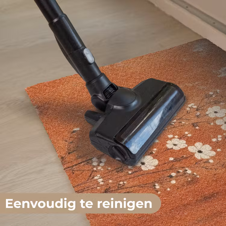 Deurmat - Bloemen - Wit - Subtiel - Roestkleur — 9