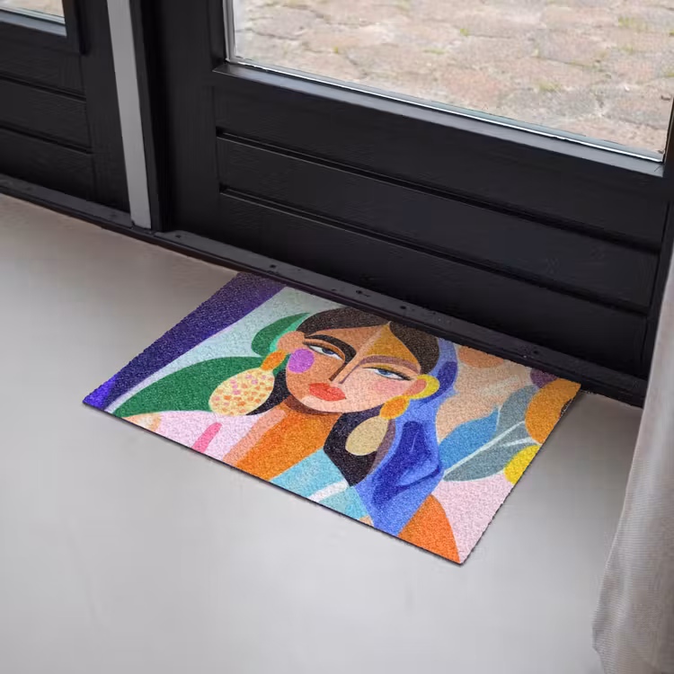 Deurmat - Portret - Vrouw - Modern — 2