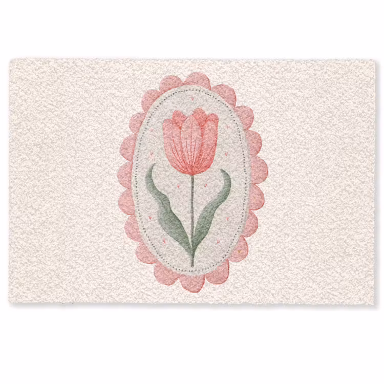 Deurmat - Tulp - Lijst - Ovaal - Illustratie — 1