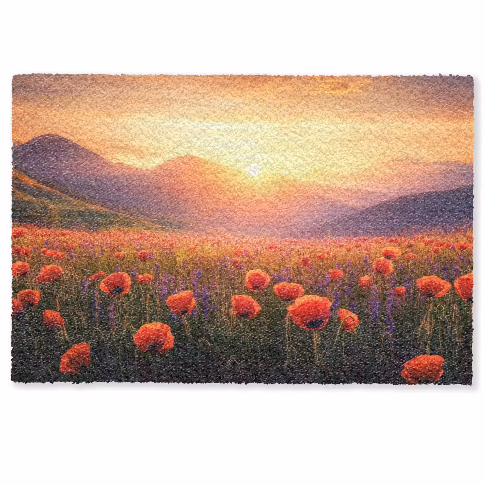 Deurmat - Landschap - Zonsondergang - Bloemenveld — 1