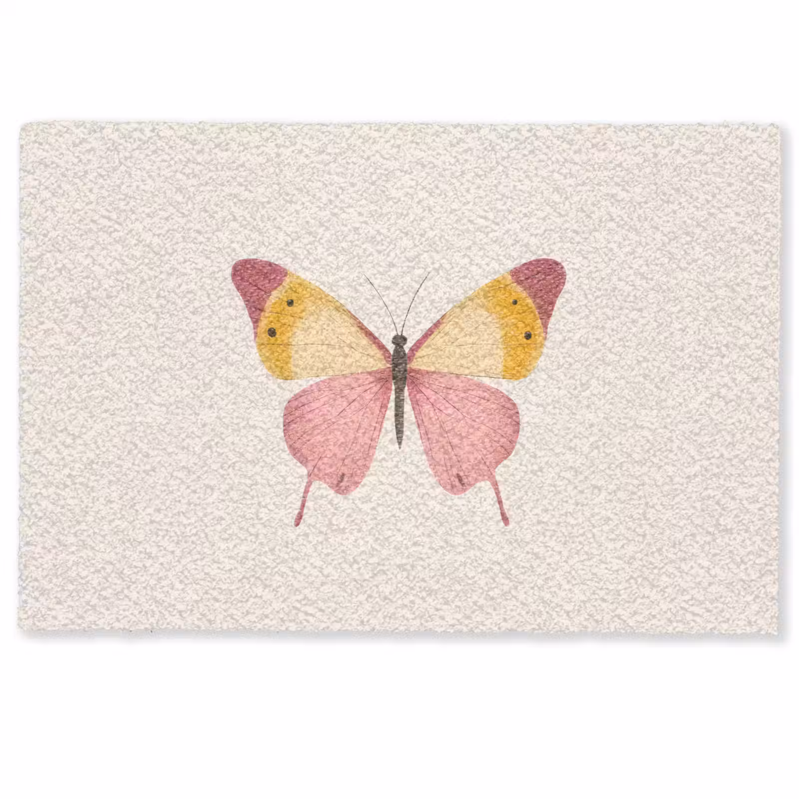 Deurmat - Vlinder - Illustratie - Roze — 1