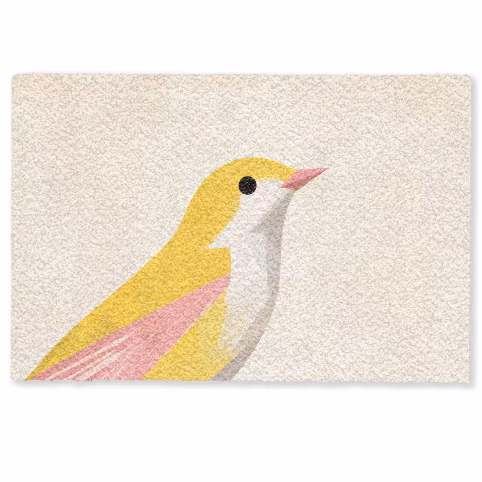 Deurmat - Vogel - Minimalistisch - Geel — 1