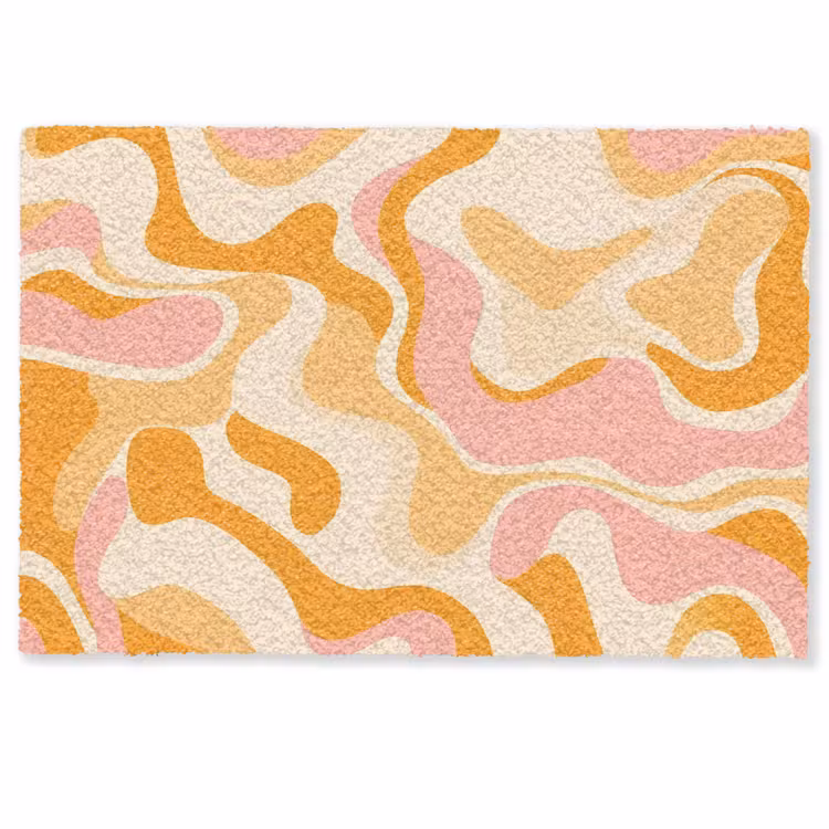 Deurmat - Abstract - Golvend - Oranje — 1
