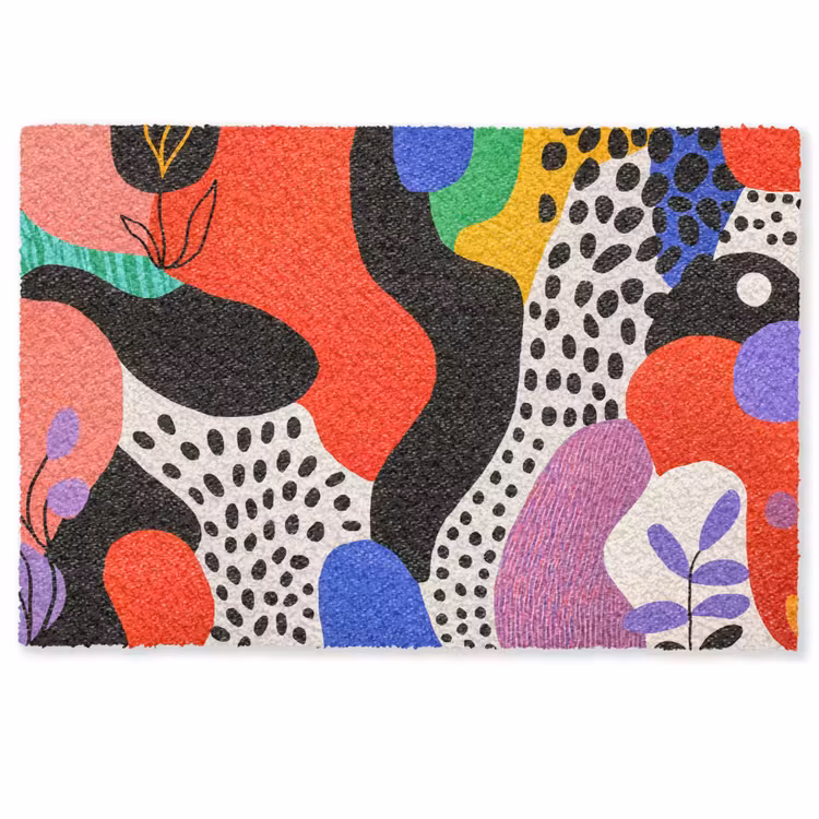 Deurmat - Abstract - Vormen - Kleuren - Stippen — 1