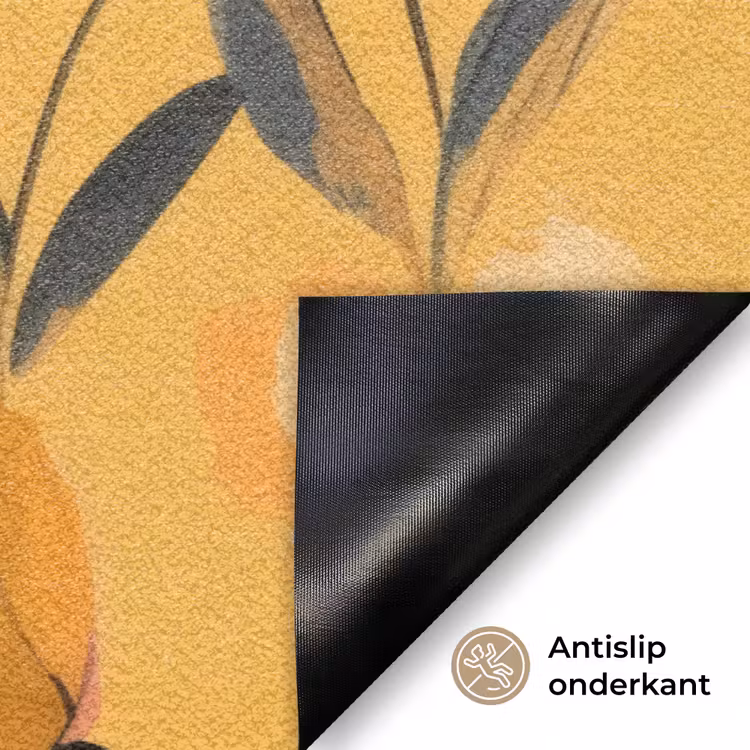 Deurmat - Bloemen - Geschilderd - Geel — 6