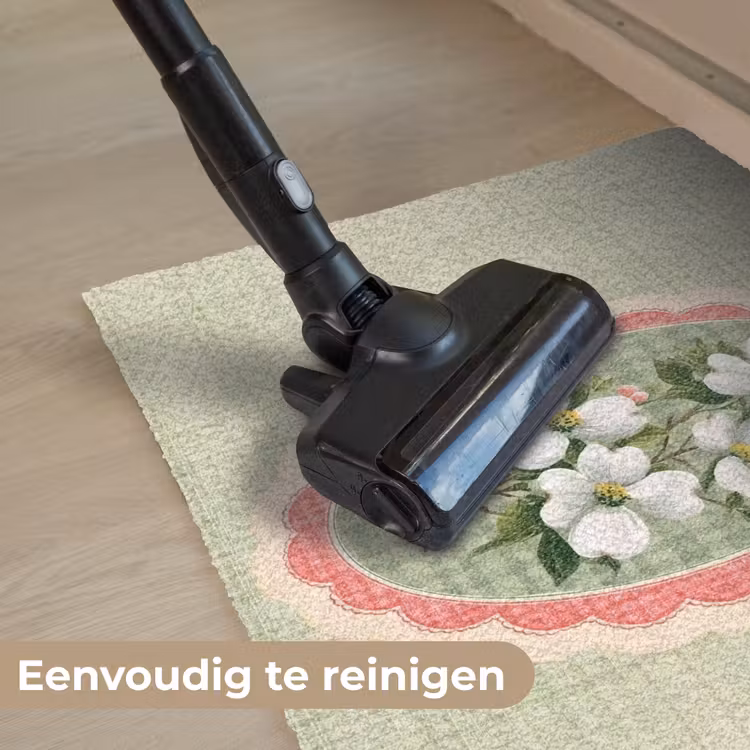 Deurmat - Bloemen - Illustratie - Geruit - Groen — 9