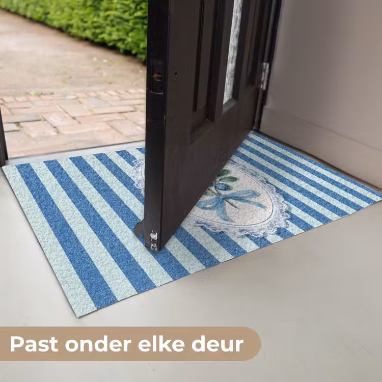 Deurmat - Illustratie - Bessen - Blauw - Strepen — 7