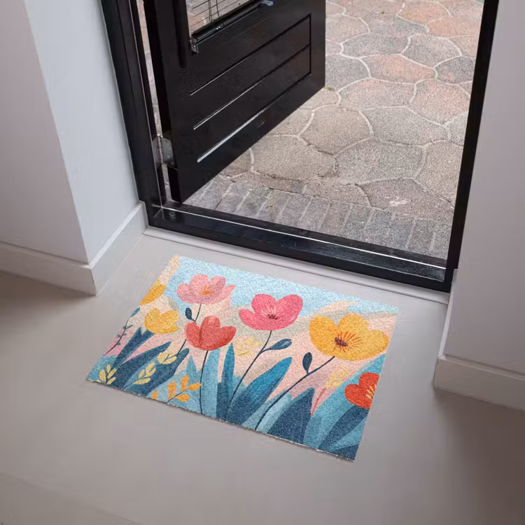 Deurmat - Illustratie - Bloemen - Kleurrijk — 4