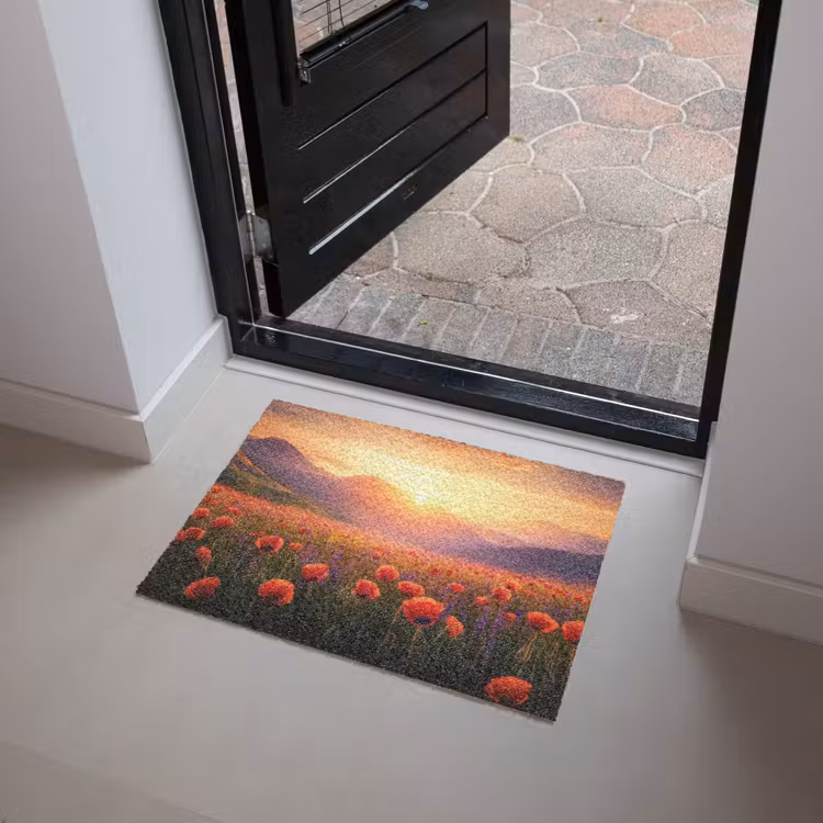 Deurmat - Landschap - Zonsondergang - Bloemenveld — 4