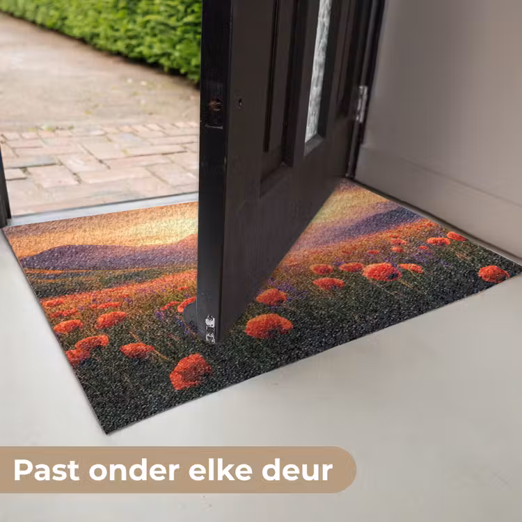 Deurmat - Landschap - Zonsondergang - Bloemenveld — 7