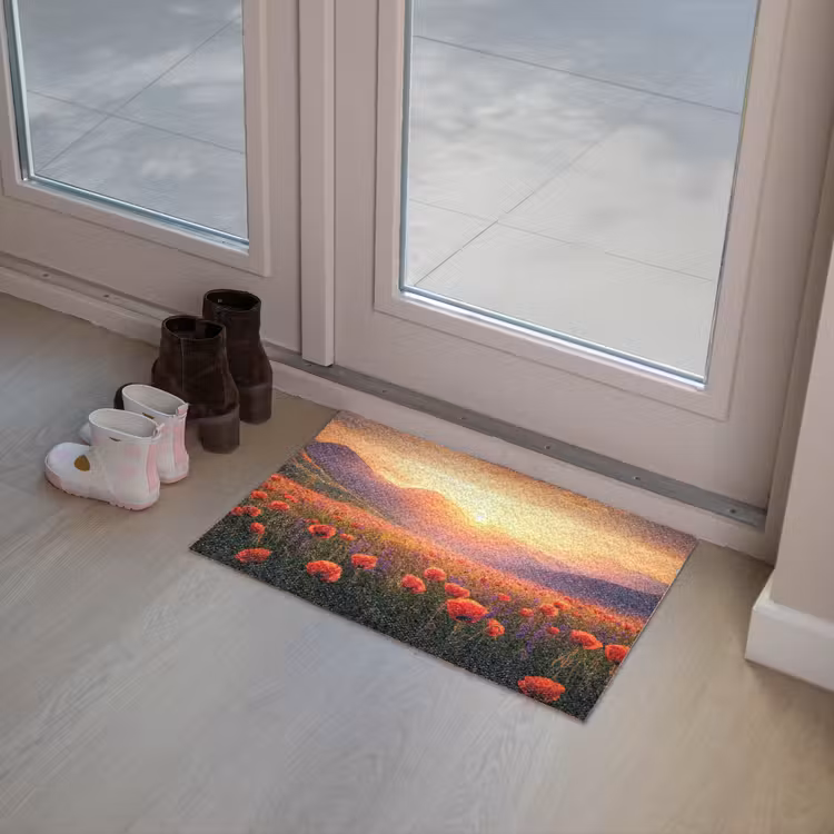 Deurmat - Landschap - Zonsondergang - Bloemenveld — 8