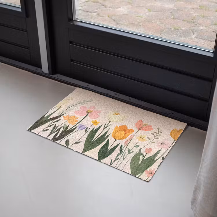 Deurmat - Pasteltinten - Bloemen - Illustratie — 2