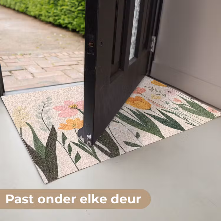 Deurmat - Pasteltinten - Bloemen - Illustratie — 7