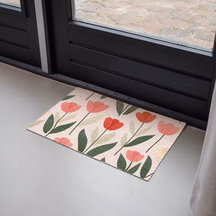 Deurmat - Tulpen - Modern - Roze — 2