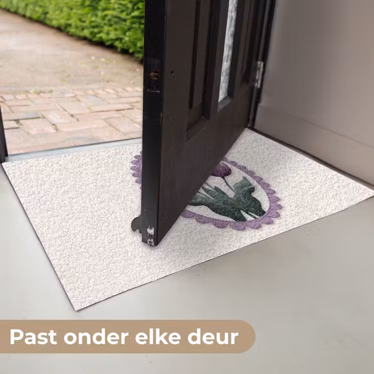 Deurmat - Tulpen - Paars - Lijst - Bladeren — 7