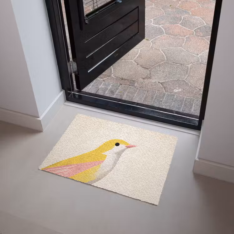 Deurmat - Vogel - Minimalistisch - Geel — 4