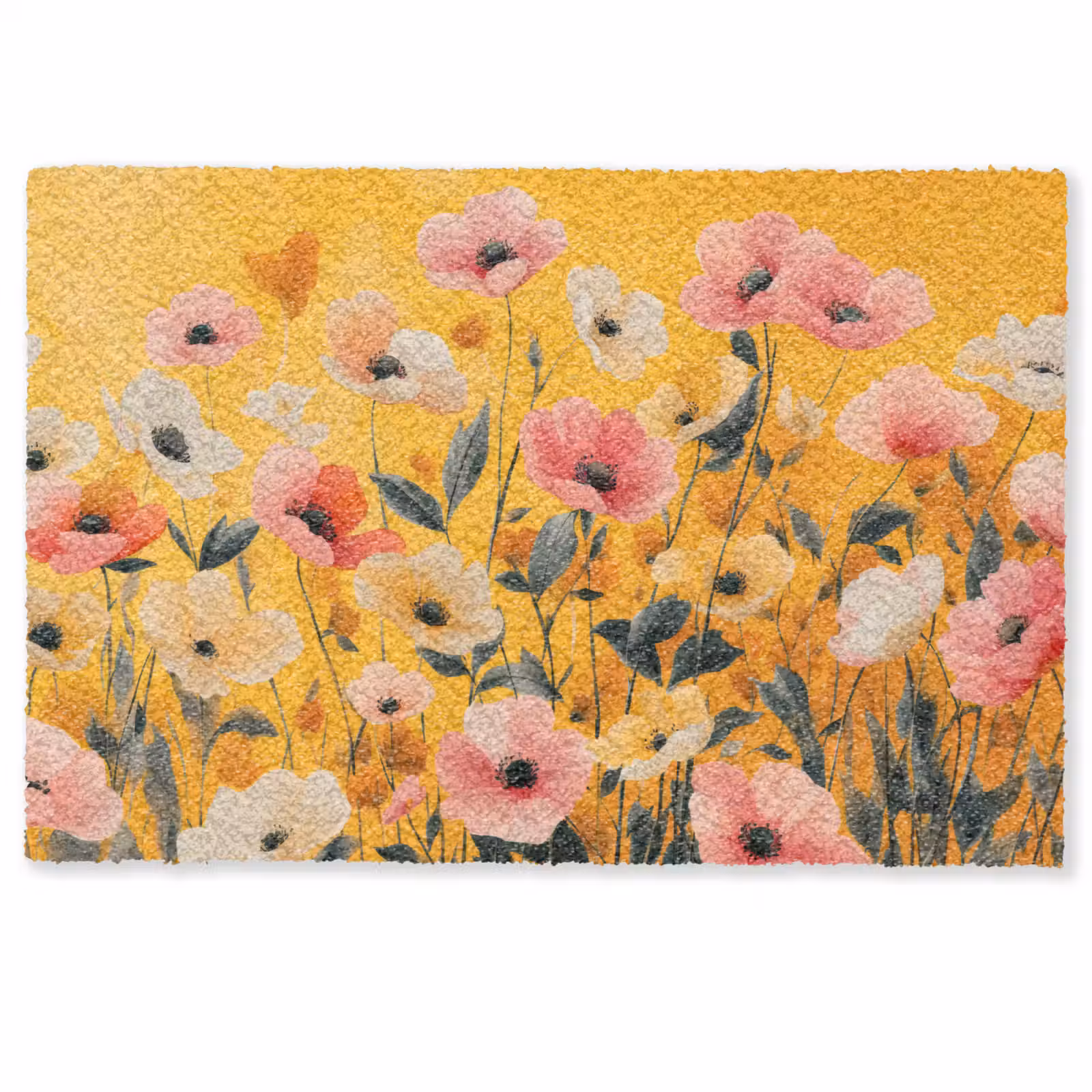 Deurmat - Bloemen - Veld - Geel — 1