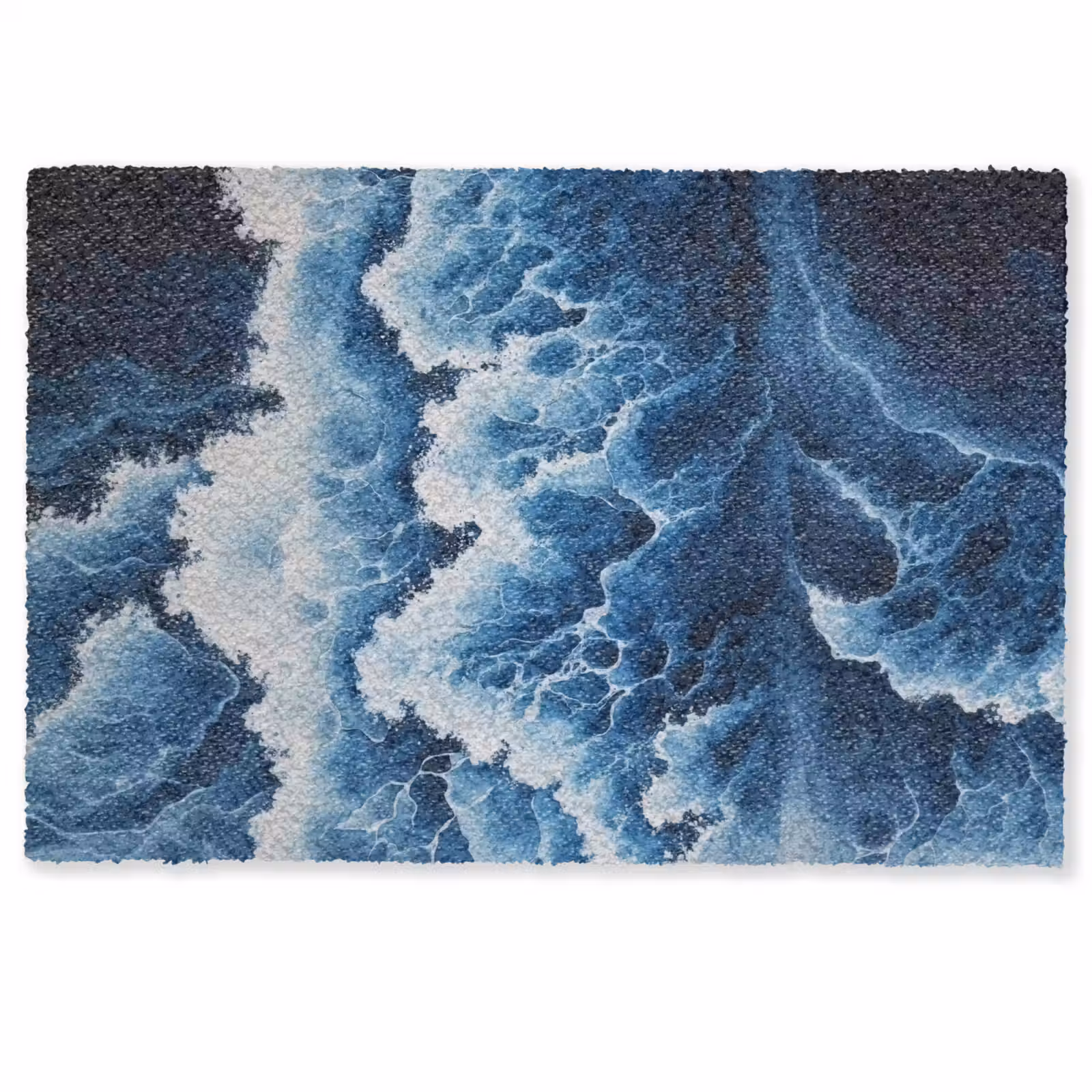 Deurmat - Golven - Blauw - Schuim — 1