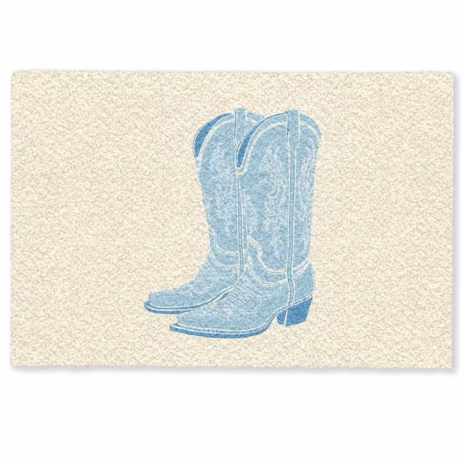 Deurmat - Illustratie - Cowboylaarzen - Patroon — 1