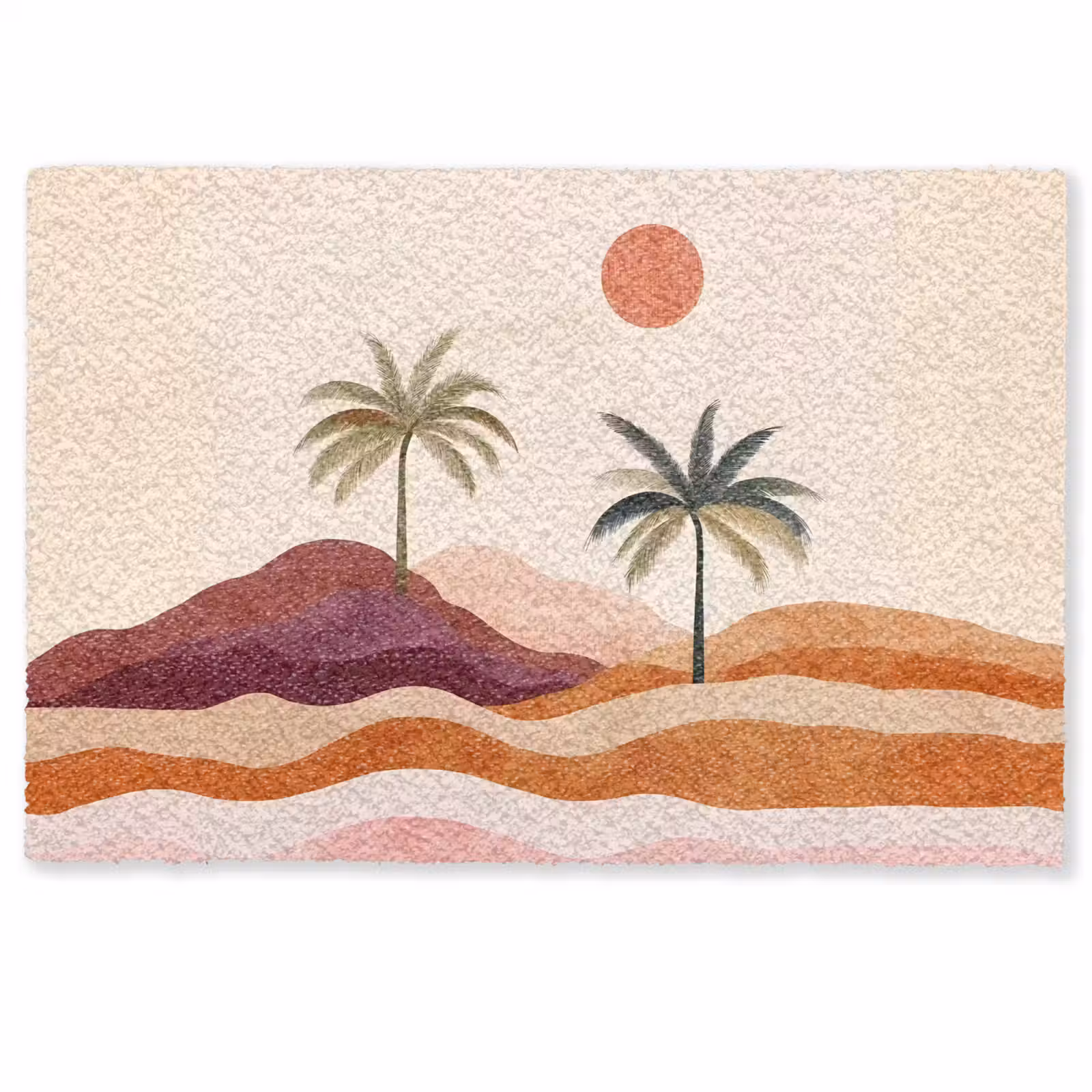 Deurmat - Palmbomen - Abstract - Zon - Heuvels — 1