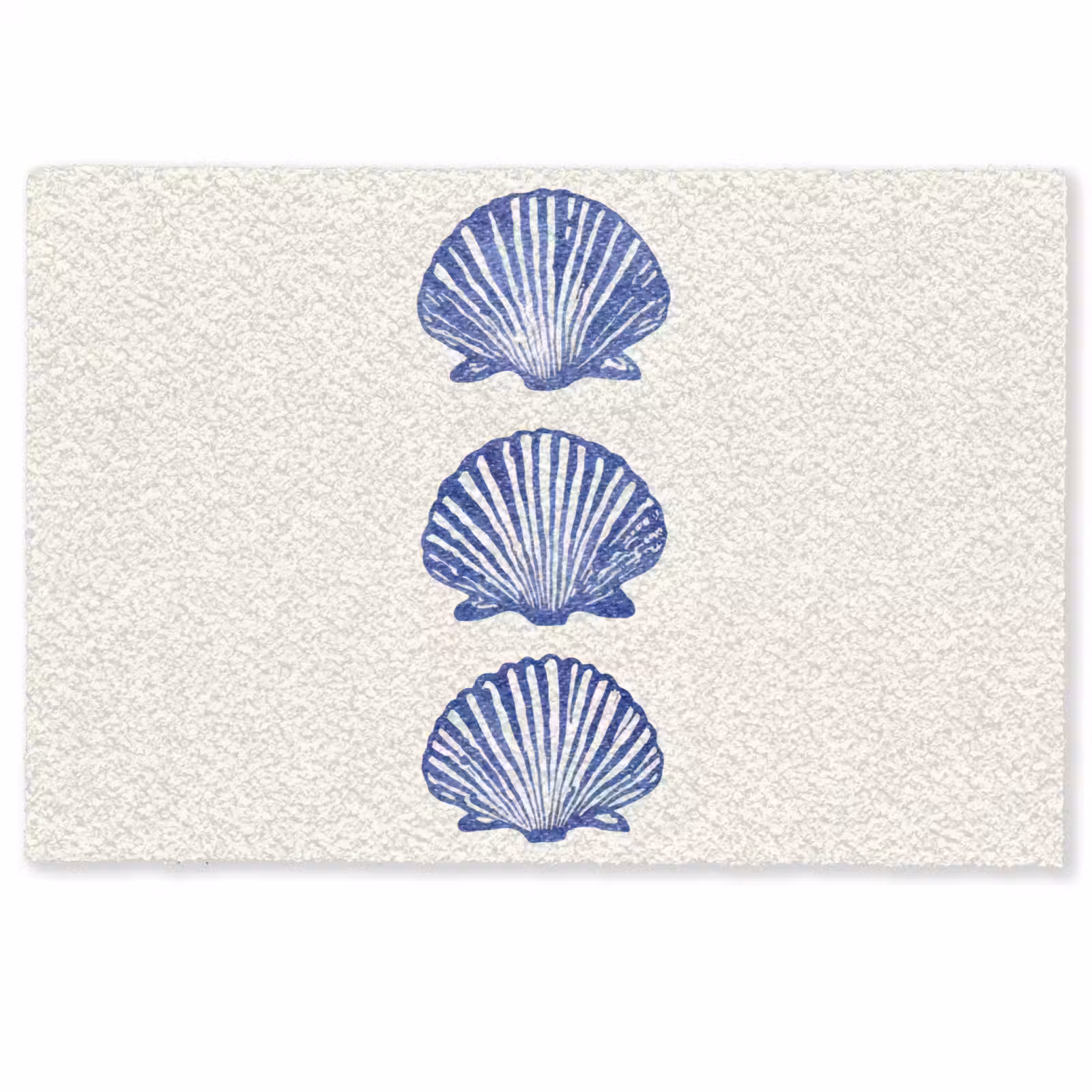 Deurmat - Schelpen - Blauw - Patroon — 1