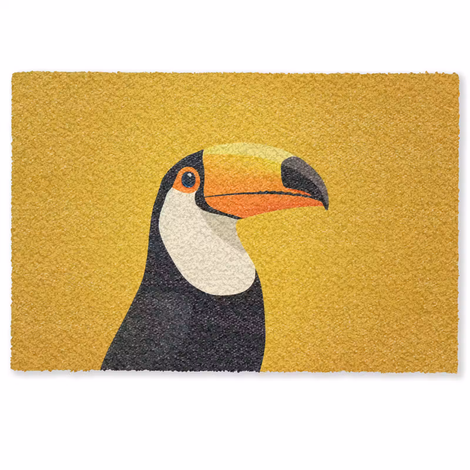 Deurmat - Toekan - Minimalistisch - Snavel - Oranje — 1