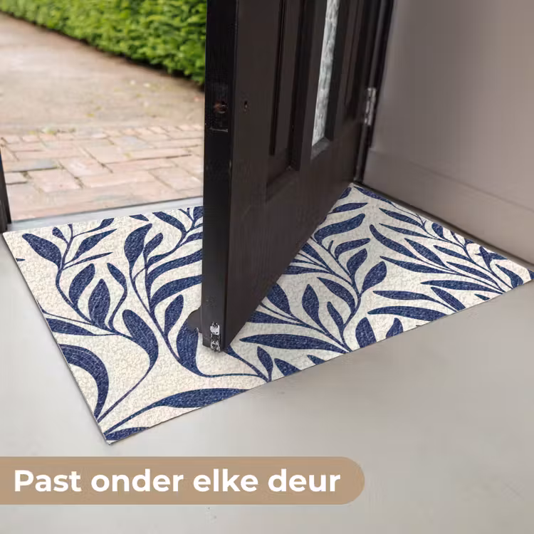 Deurmat - Bladeren - Klimop - Donkerblauw — 7