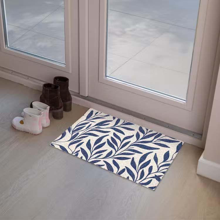 Deurmat - Bladeren - Klimop - Donkerblauw — 8