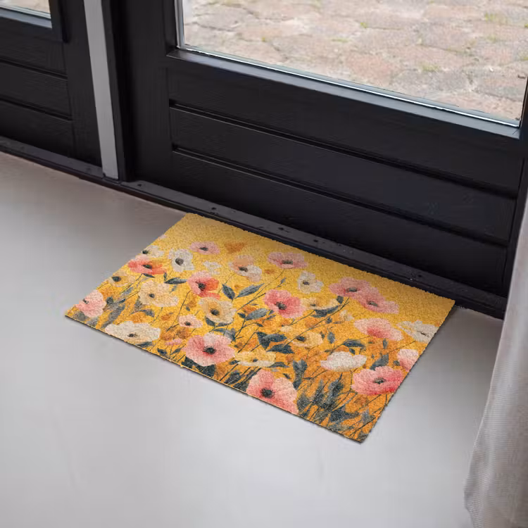 Deurmat - Bloemen - Veld - Geel — 2