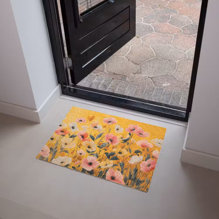 Deurmat - Bloemen - Veld - Geel — 4