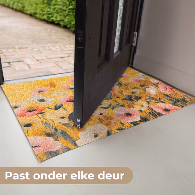 Deurmat - Bloemen - Veld - Geel — 7