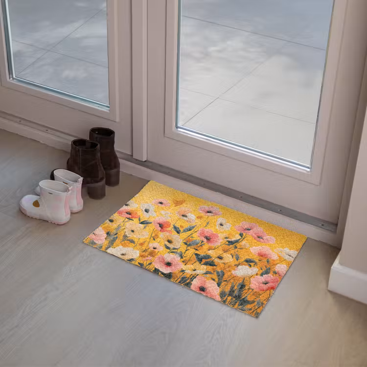 Deurmat - Bloemen - Veld - Geel — 8
