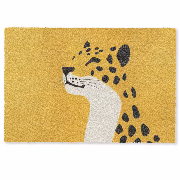 Deurmat - Cheetah - Illustratie - Geel — 1