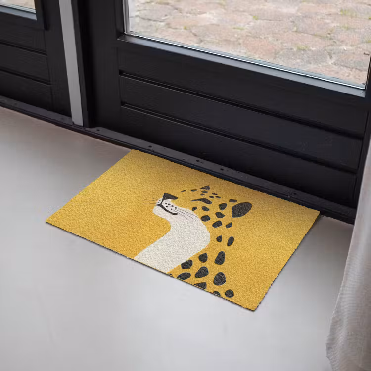 Deurmat - Cheetah - Illustratie - Geel — 2