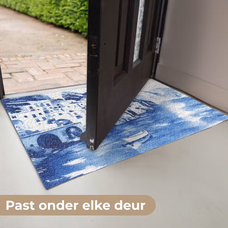 Deurmat - Dorp - Rotswand - Roeiboot - Water — 7