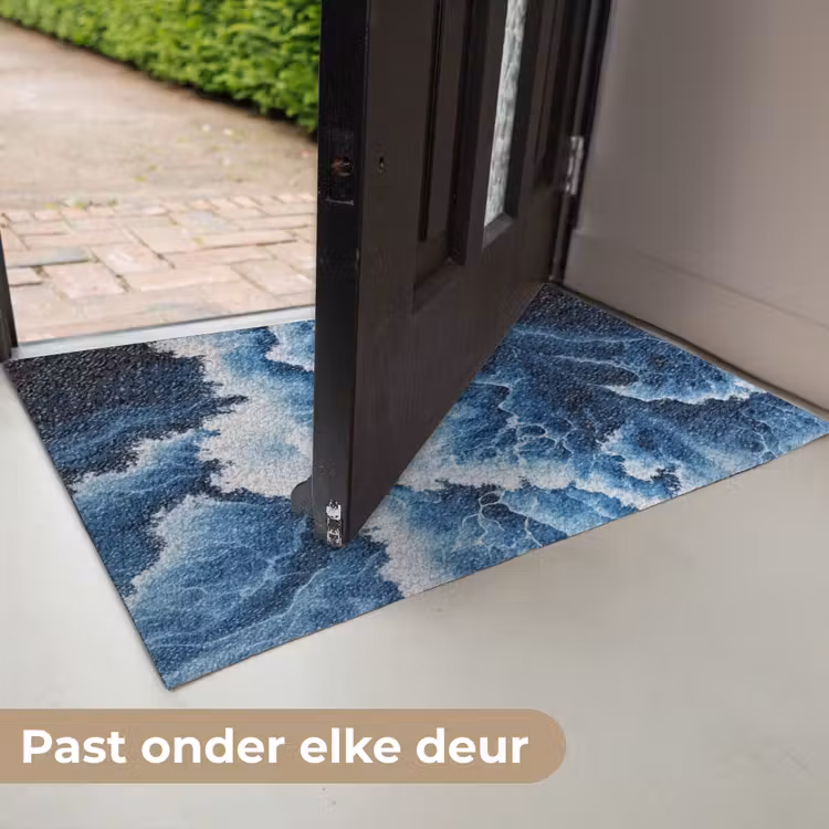 Deurmat - Golven - Blauw - Schuim — 7