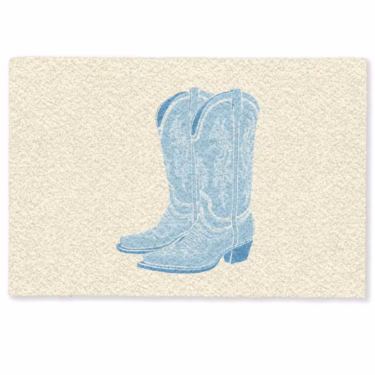 Deurmat - Illustratie - Cowboylaarzen - Patroon — 1