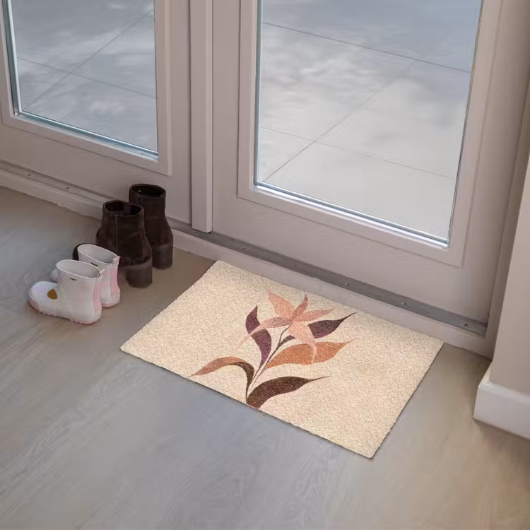 Deurmat - Minimalistisch - Bloem - Bladeren - Beige — 8