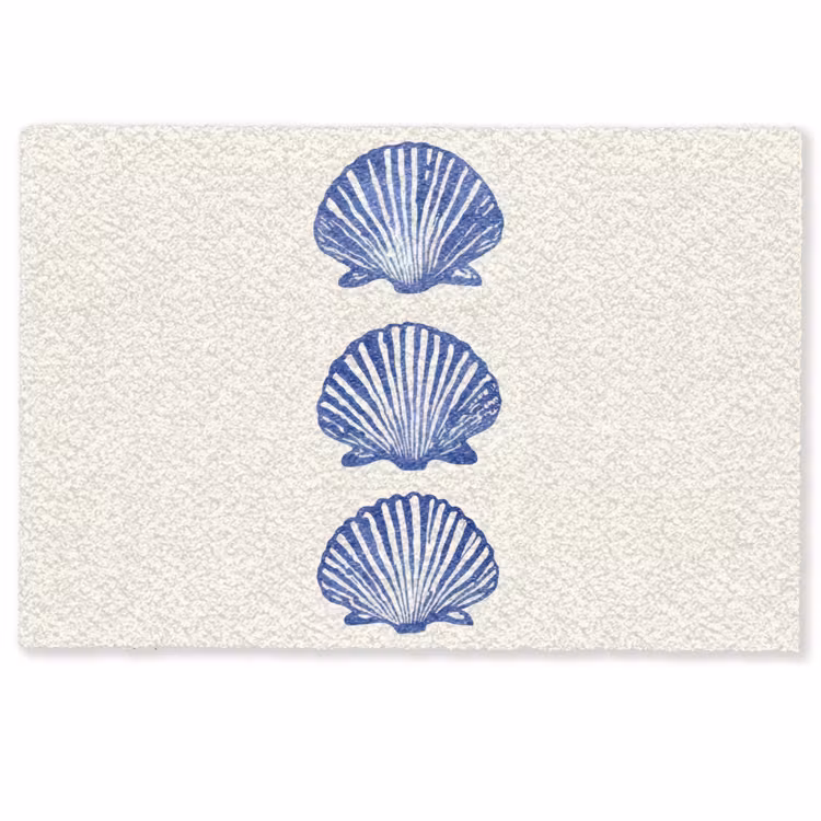 Deurmat - Schelpen - Blauw - Patroon — 1