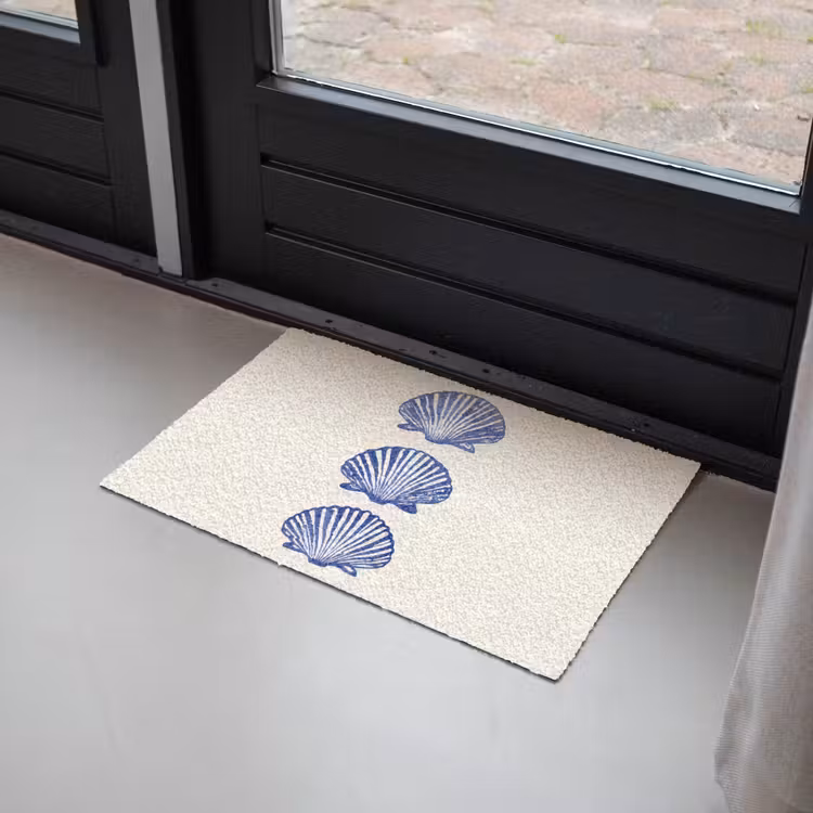 Deurmat - Schelpen - Blauw - Patroon — 2