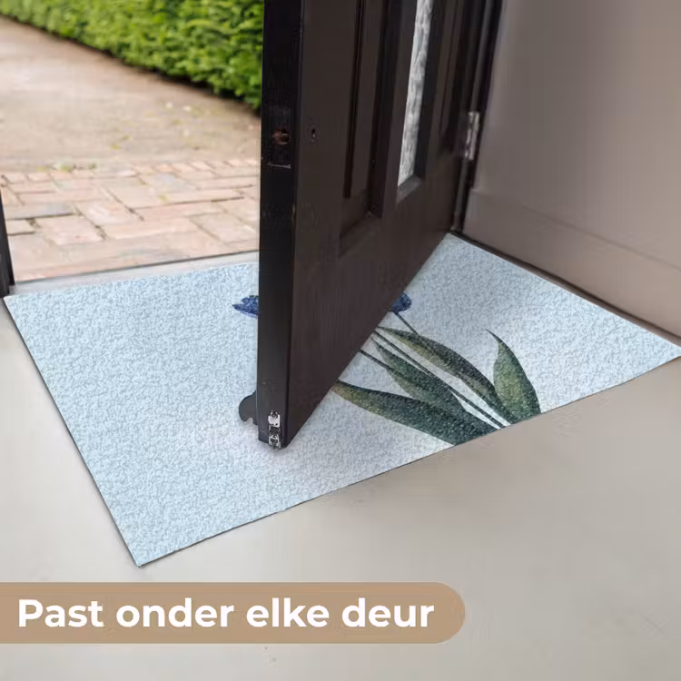 Deurmat - Tulpen - Blauw - Bladeren — 7