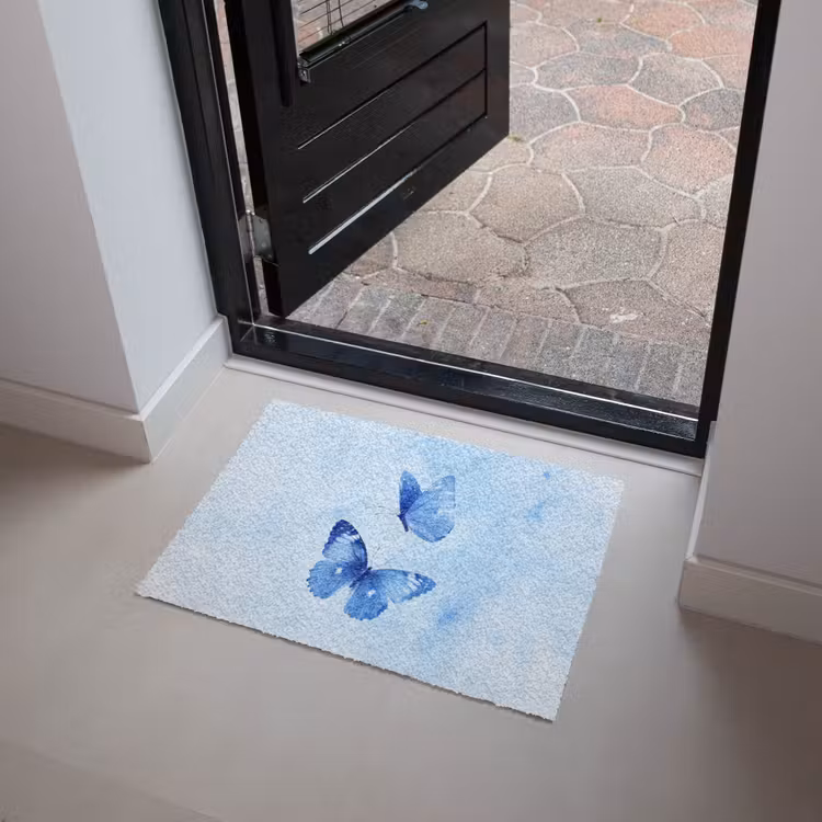 Deurmat - Vlinders - Sierlijk - Blauw — 4